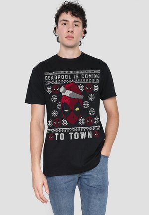 DEADPOOL IS COMING - Print T-shirt - black blk