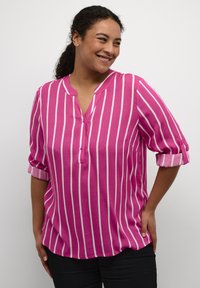 Kaffe Curve SIDA - Blúzka - shoking pink chalk stripe