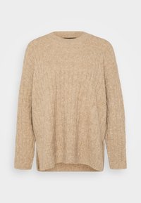 VMELYA O NECK LONG - Strikkegenser - silver mink melange