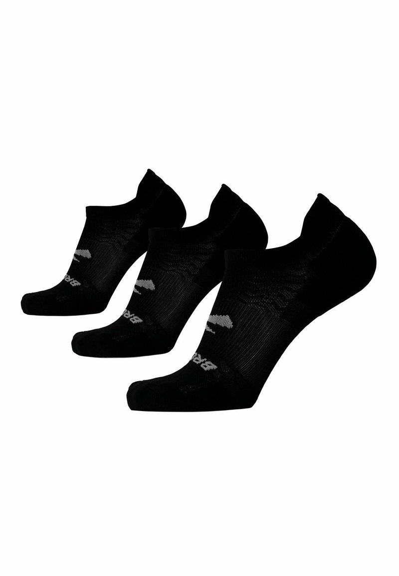 Brooks RUN-IN NO SHOW 3-PACK - Calcetines de deporte - black