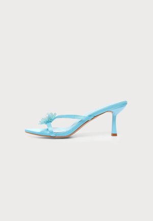 Simmi London ELEWON - Ψηλοτάκουνα πέδιλα - blue satin