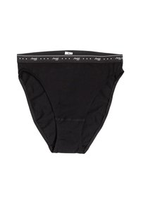 Culotte nere in cotone con una texture liscia, caratterizzate da un elastico con logo e un taglio classico. Il tessuto è elastico per garantire comfort.