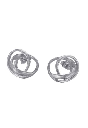 GEOMETRISCHES DESIGN VERSCHLUNGENE MATTIERTES FINISH MODERN - Earrings - silver-coloured