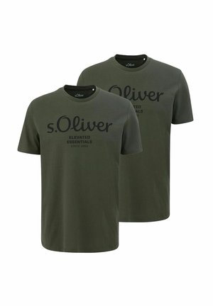 2 PACK - Print T-shirt - olive