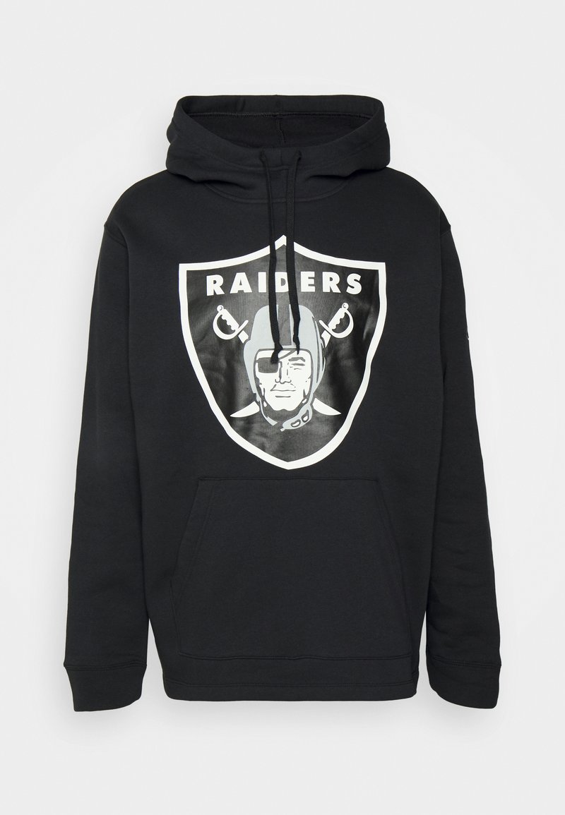 Nike Performance NFL LAS VEGAS RAIDERS MENS PULLOVER HOODIE - Zip-up  sweatshirt - black/black - Zalando.de