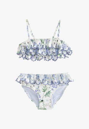 TIERED SET - Bikiny - blue floral