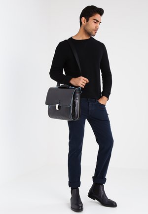 BRIEFCASE WITH FLAP - Laptop bag - black