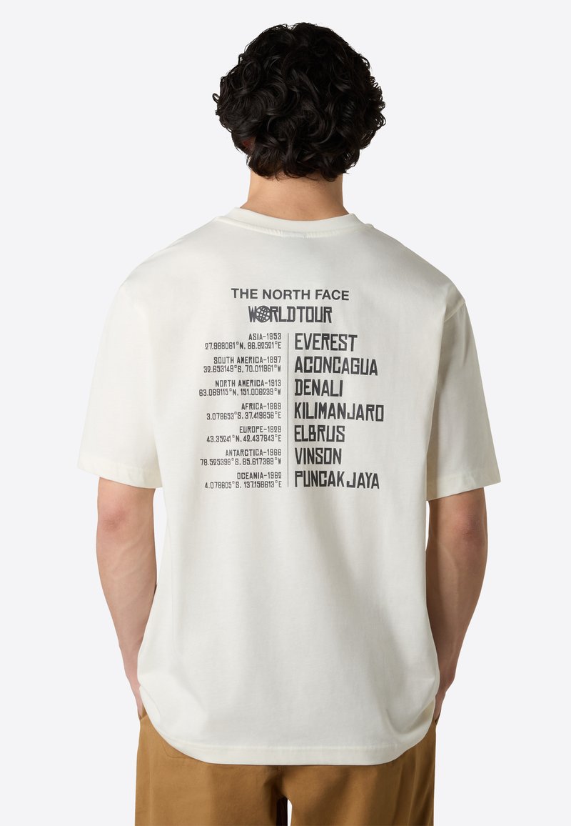 The North Face Print T-shirt - white dune anthracite g