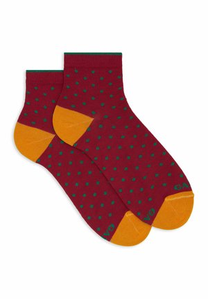 Gallo SUPER WITH POLKA DOT PATTERN - Calze - carminio menta