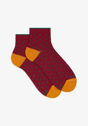 Gallo SUPER WITH POLKA DOT PATTERN - Calze - carminio menta