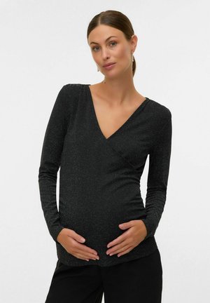 ENGER SCHNITT - T-shirt à manches longues - black