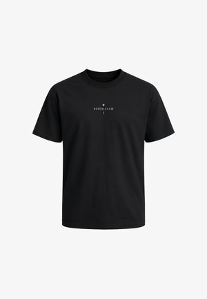 Neverless, HERREN T-SHIRT - KOMPASS OUTDOOR - OVERSIZED RELAXED FIT SOMMER - Print T-shirt - schwarz