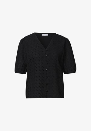 Street One Studio, KURZARM JACKE MIT EMBROIDERY-FRONT - Hemd - black
