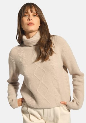 Jersey de punto - light heather camel