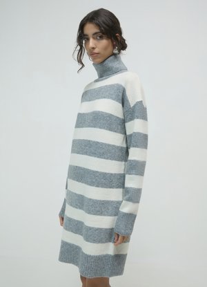 Calliope IN RIGHE - Strickkleid - var grigio fumo melange