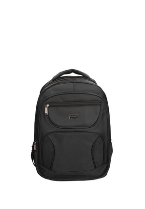 Sac à dos noir Coveri Active avec plusieurs compartiments zippés et une poignée rembourrée sur le dessus, conçu pour un usage quotidien ou les voyages.