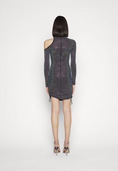 David Koma OPEN SHOULDER SIDE GATHERED DRESS - Koktélruha / Partiruha - black/iridescent
