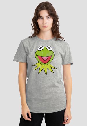 MUPPETS KERMIT HEAD - Print T-shirt - mottled light grey