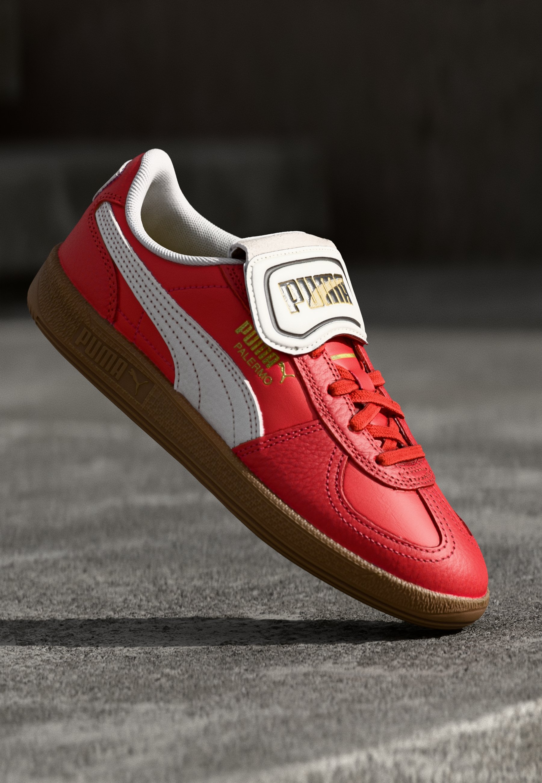 ★PUMA★ PALERMO PREMIUM FOR ALL TIME RED-WARM 401744-03 Puma Palermo Premium For All Time Red Warm White 401744-03