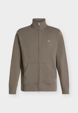 GANT, REG SHIELD - Sweatjacke - faded taupe