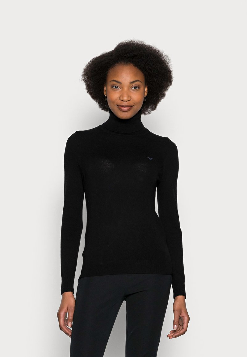 GANT ROLLNECK - Camisola - black