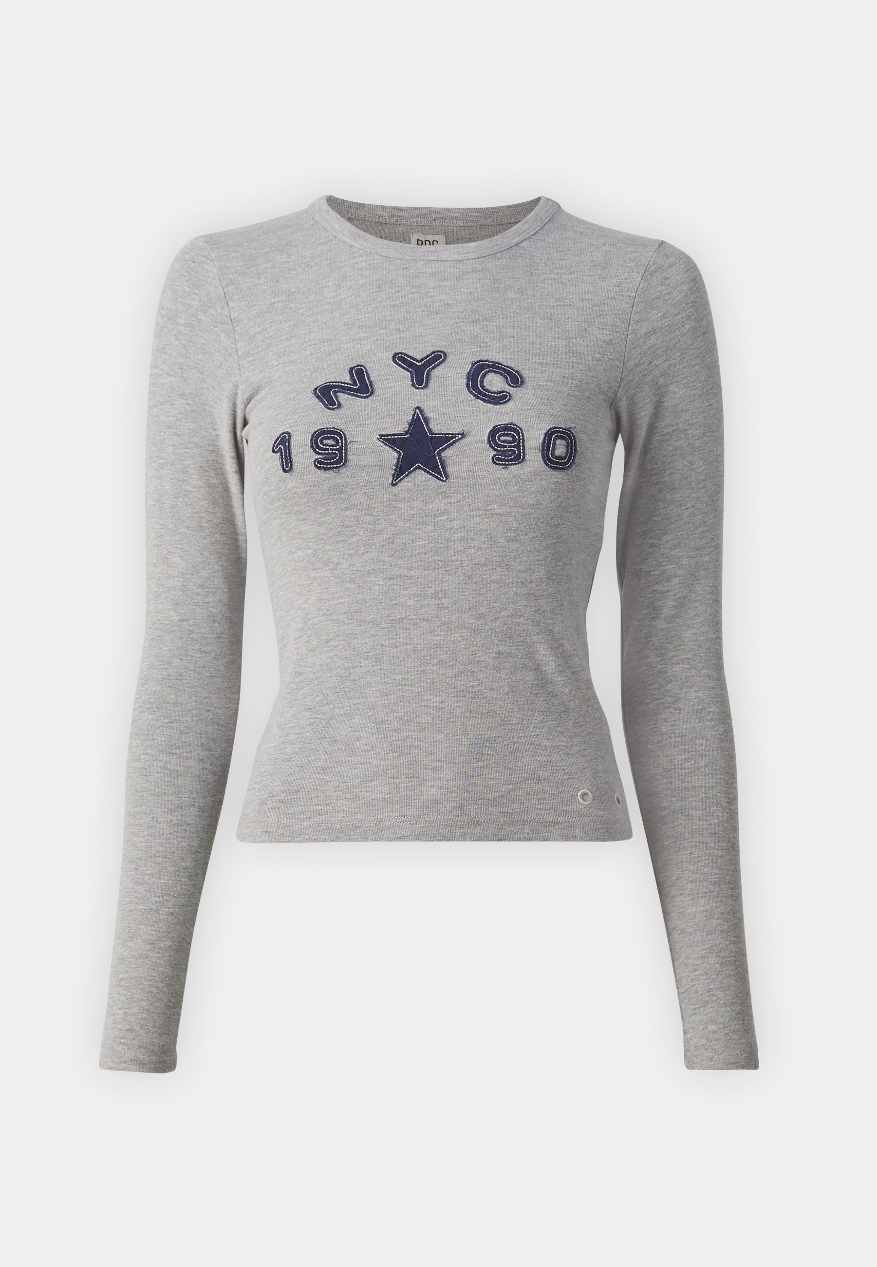 BDG Urban Outfitters NYC APPLIQUE - Long sleeved top - grey