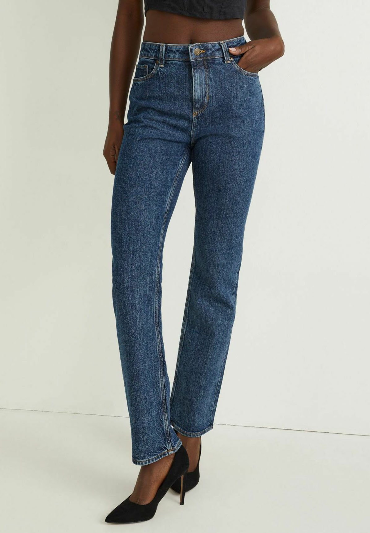 Gang Nena-Blue: Jeans Skinny Donna Power Stretch | Denim Grezzo Elasticizzato | Vita Media Chiusura Con Cerniera | Blu