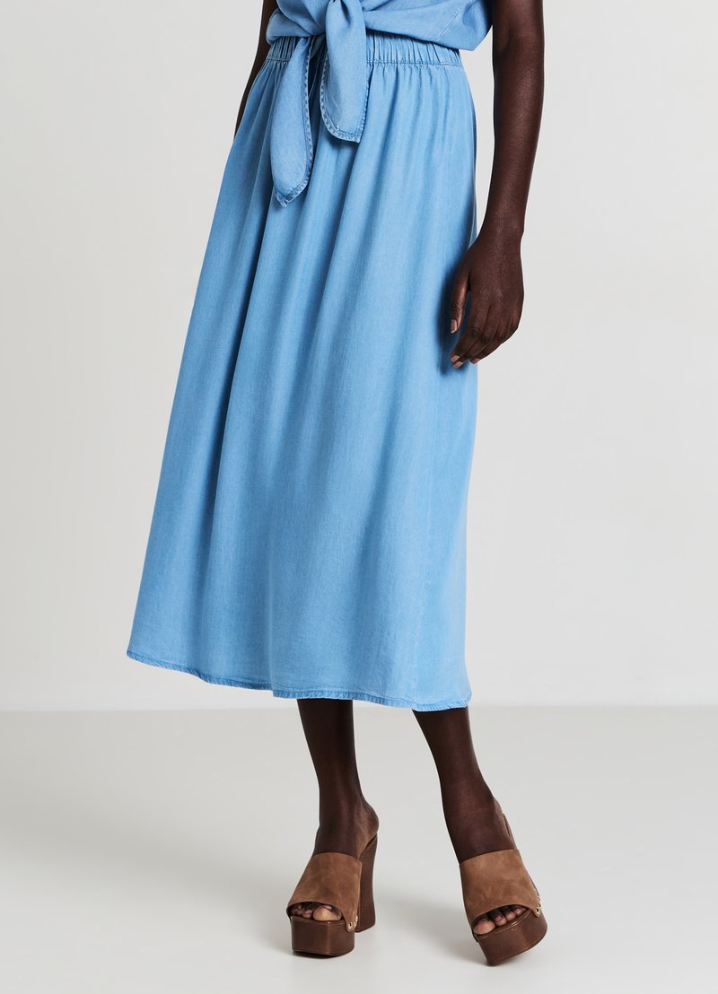 Calliope Gonna a campana - blu denim chiaro
