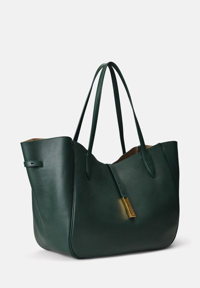 Polo Ralph Lauren POLO ID LEATHER LARGE TOTE - Veľká kabelka - bottle green