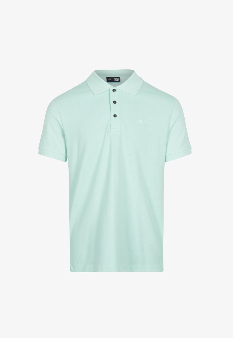 Hele roheline polo särk, pehmest kangast, millel on krae, kolmenupuline klapp ja väike logo vasakus rinnas. Lühikesed varrukad.