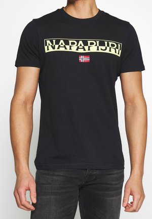 T-shirt med print - black