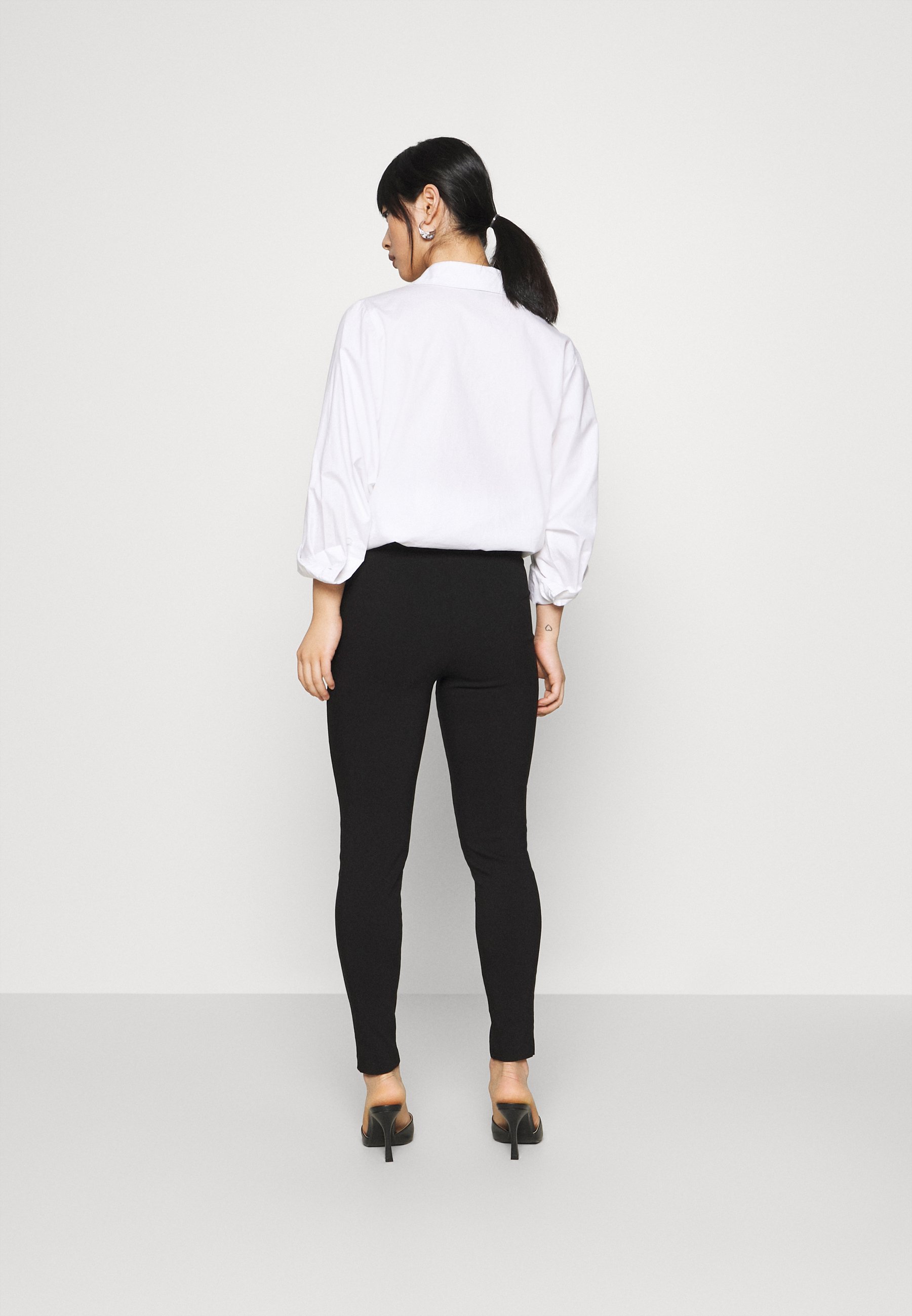 Dorothy Perkins Petite GINGHAM BENGALINE Leggings black Dorothy Perkins Petite GINGHAM BENGALINE - Leggings - black