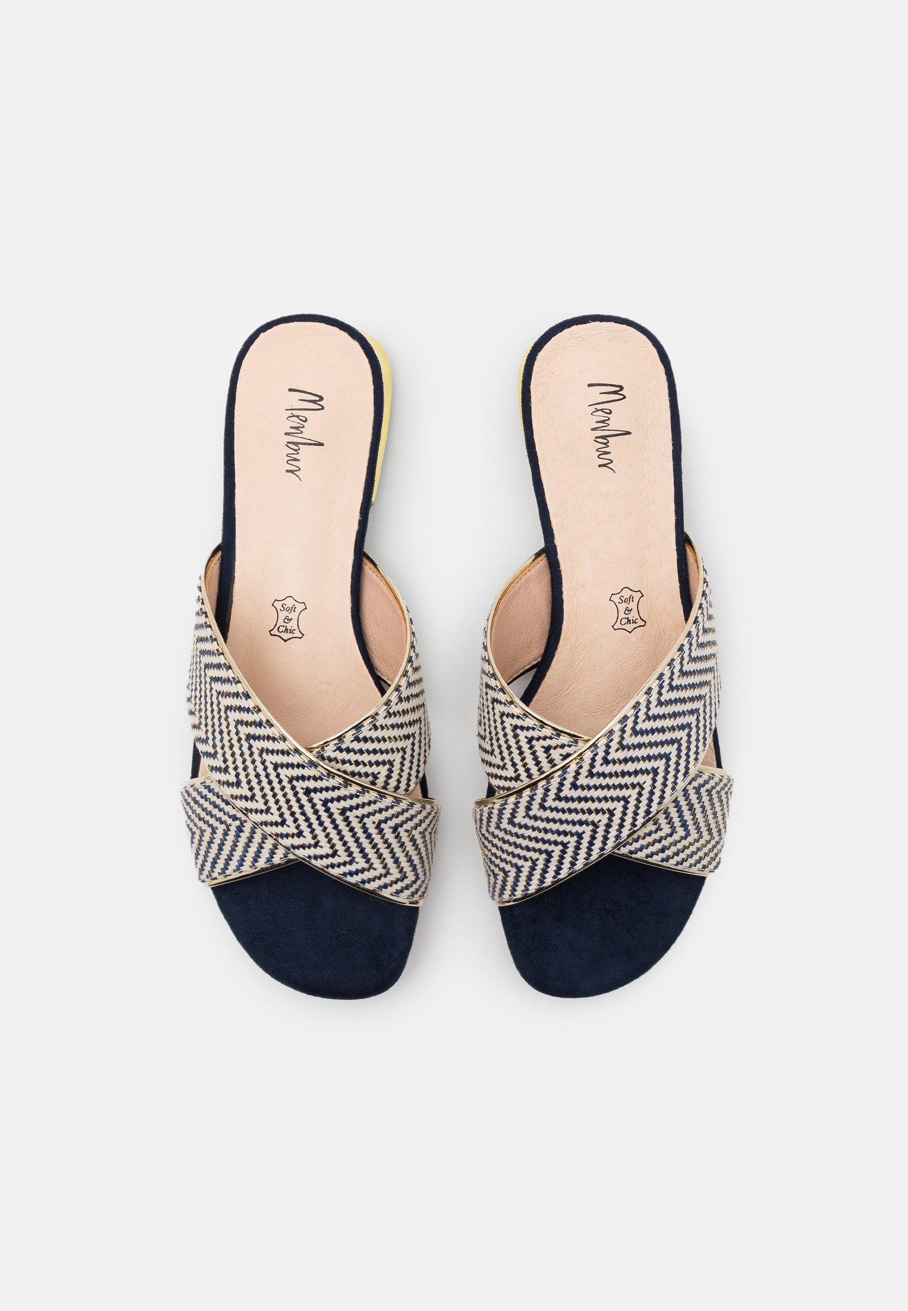 Menbur Sandalias planas - navy/azul - Zalando.es