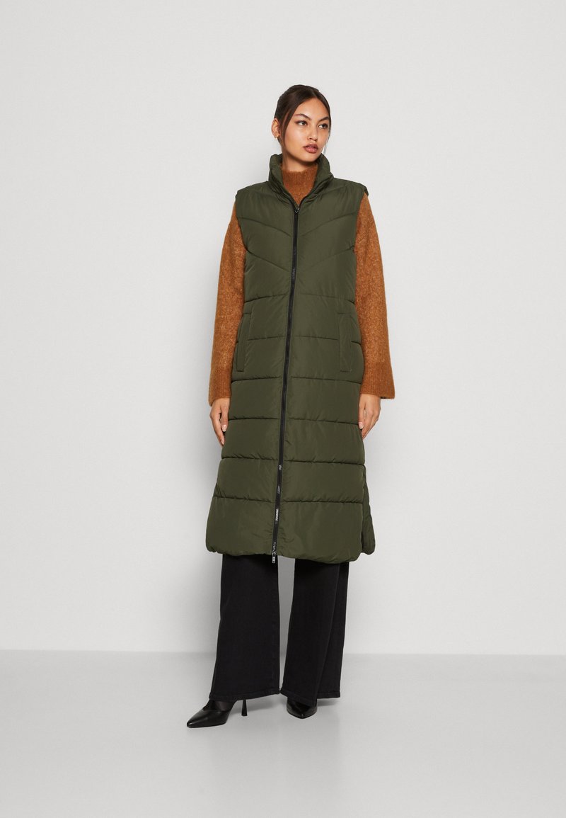 Noisy May NMDALCON LONG VEST - Vest - kombu green