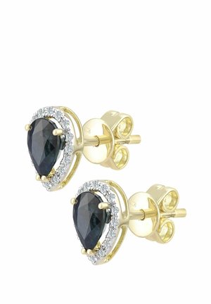 SAPPHIRE AND TEARDROP STUD - Orecchini - yellow gold-coloured