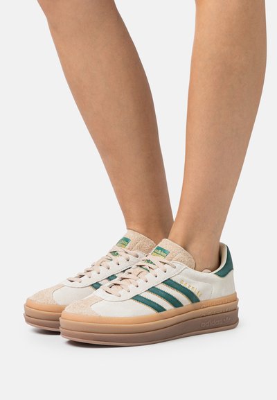 adidas Originals GAZELLE BOLD W - Trainers - cream white/collegiate green/magic  beige/off-white - Zalando.ie