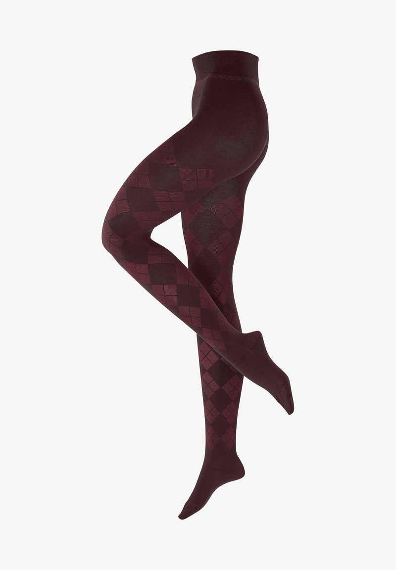 Burlington FINE ARGYLE - Collants - barolo