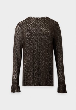 Vero Moda Curve, VMCEVA BELL SLEEVE HIGHNECK - Μπλούζα με μακριά μανίκια - chocolate torte