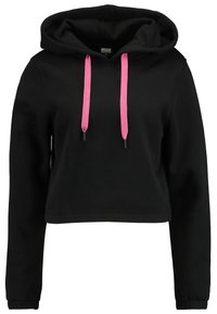 LADIES CONTRAST DRAWSTRING HOODY - Luvtröja - black