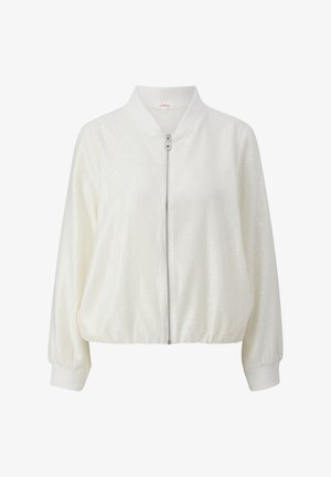 s.Oliver MIT PAILLETTEN - Bomberjacke - ecru