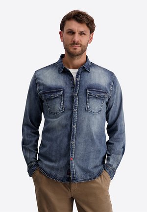 TIMEZONE, MODISCHES LANGARMHEMD KNOPFVERSCHLUSS KENTKRAGEN DENIM - Shirt - blau