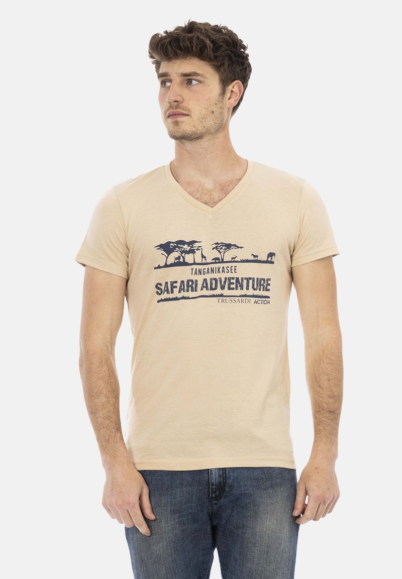 Trussardi Action T-shirt con stampa - sand