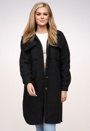 WITH BUTTONS AND CHEST POCKETS - Classic coat - black