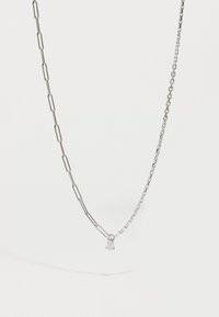 COLLIER SOLITAIRE UNISEX - Colier - white gold-coloured