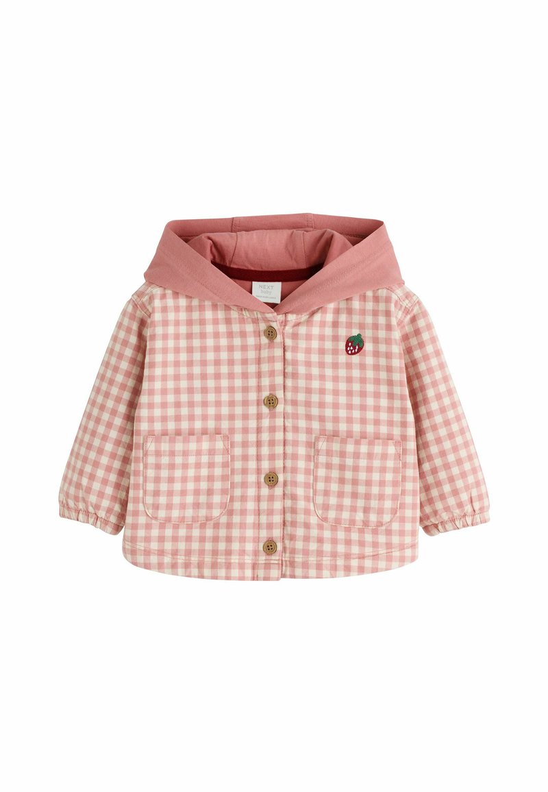 Next REGULAR FIT - GINGHAM STRAWBERRY HOODED   - Tunn jacka - pink