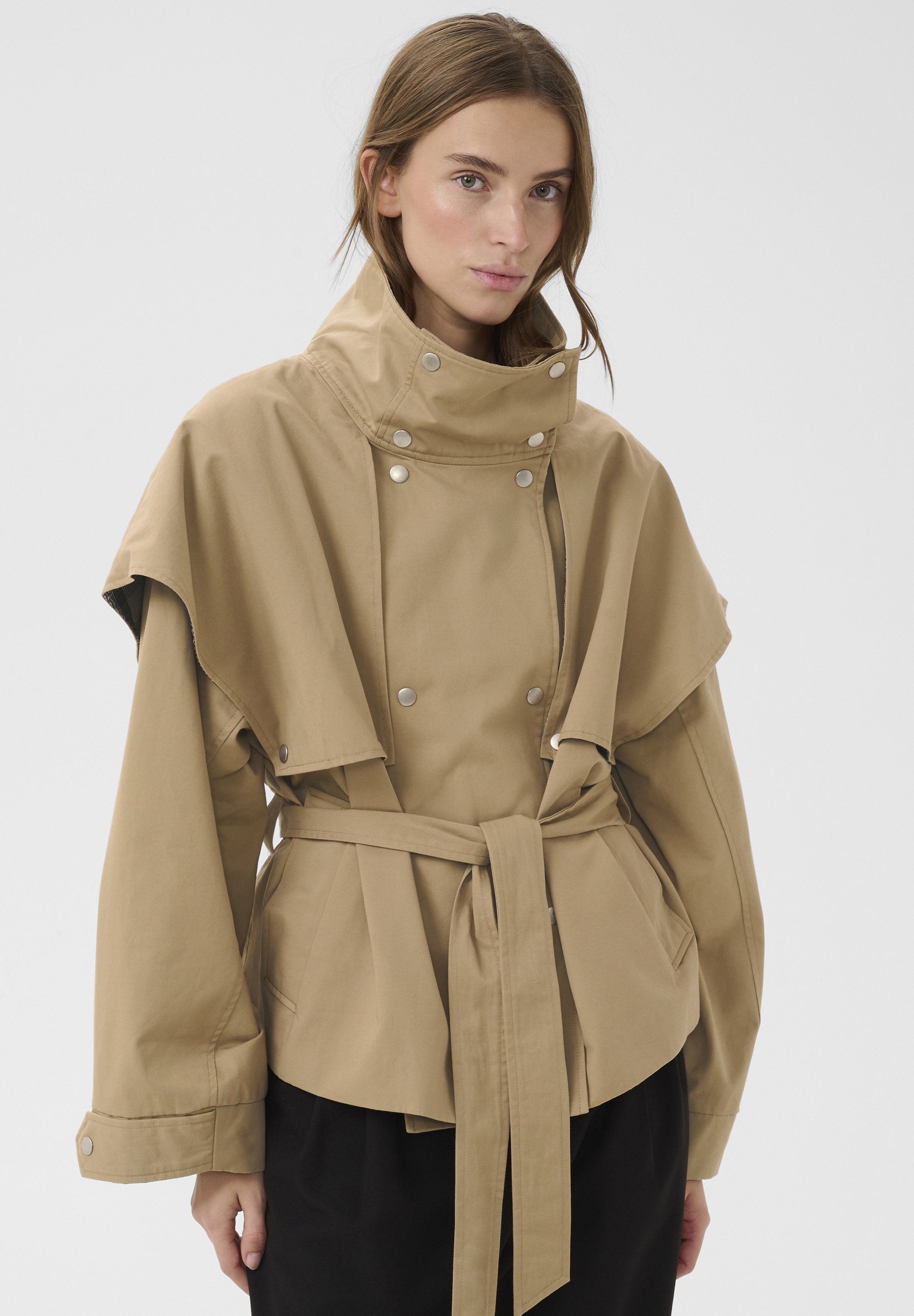 Karen by Simonsen KBDANA SHORT TRENCH - Summer jacket - chinchilla