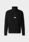 GLACIER ZIP EMBROIDERED LOGO - Поларен пуловер - black
