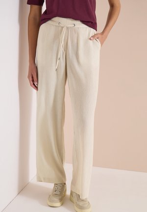 Cecil HIGH WAIST STRAIGHT LEG HOSE IM LOOSE FIT - Pantalon classique - grain beige