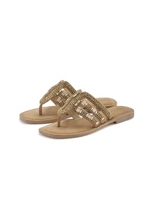 ZEHENTRENNER - T-bar sandals - camelfarben
