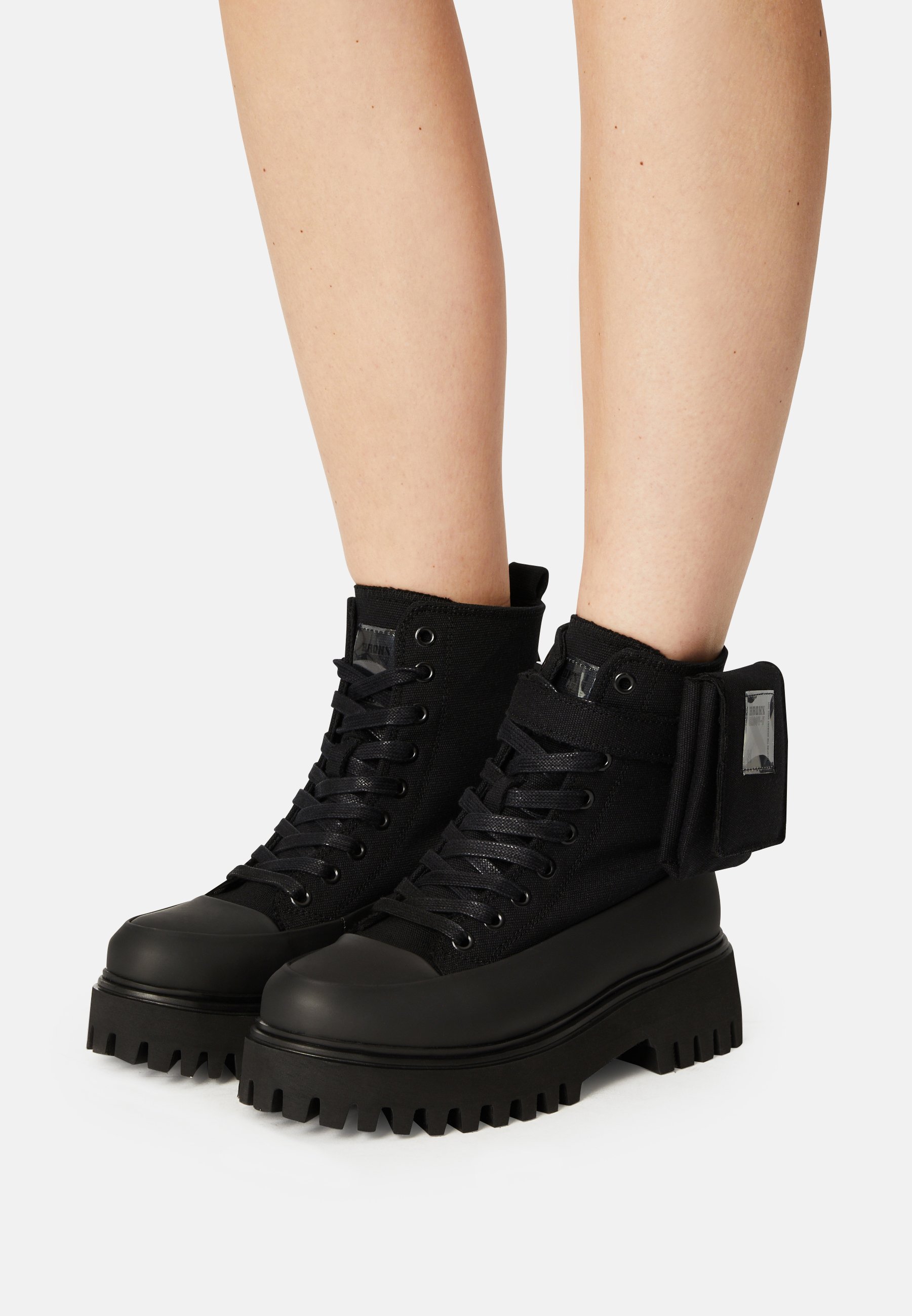 Bronx GROOV-Y - Botines con cordones - black/negro - Zalando.es